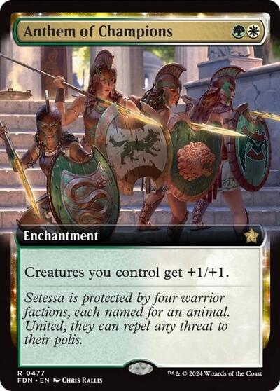 Anthem of Champions (Extended Art) (Foundations) Near Mint Foil