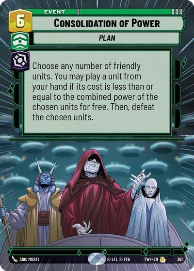 Consolidation of Power (Hyperspace) (Twilight of the Republic) Near Mint Foil