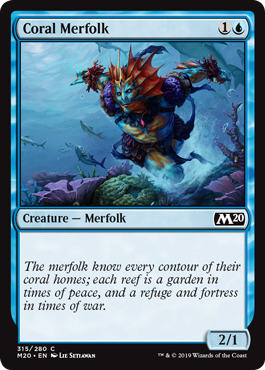 Coral Merfolk (Magic 2020 Core Set) Near Mint