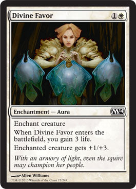 Divine Favor (Magic 2014 Core Set) Medium Play Foil