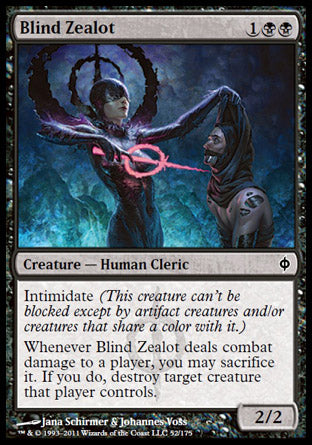 Blind Zealot (New Phyrexia) Light Play Foil
