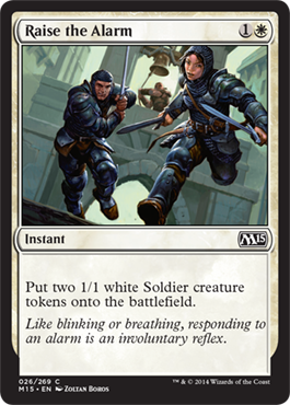Raise the Alarm (Magic 2015 Core Set) Light Play Foil