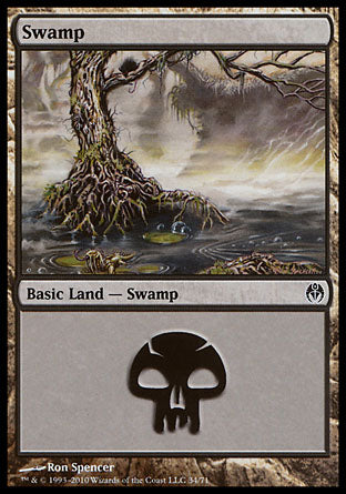 Swamp (34) (Duel Decks: Phyrexia vs The Coalition) Light Play