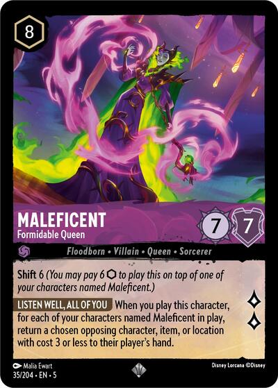 Maleficent - Formidable Queen (Shimmering Skies) Near Mint Cold Foil