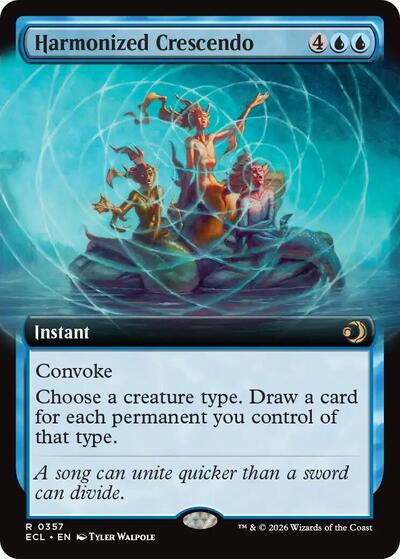 Harmonized Crescendo (Extended Art) (Lorwyn Eclipsed) Light Play