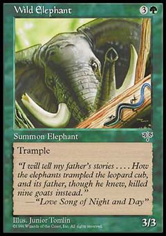 Wild Elephant (Mirage) Medium Play