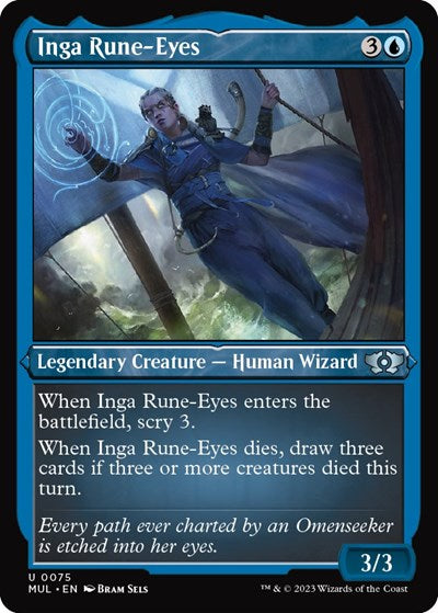 Inga Rune-Eyes (Foil Etched) (March of the Machine: Multiverse Legends) Light Play Foil