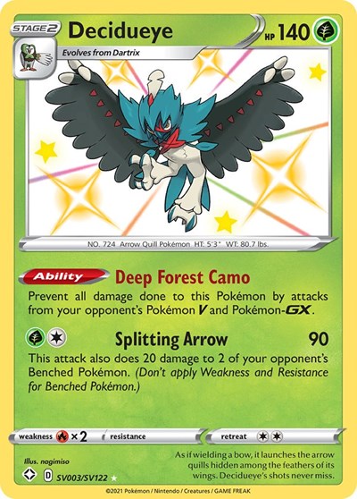 Decidueye (Shining Fates: Shiny Vault) Near Mint Holofoil