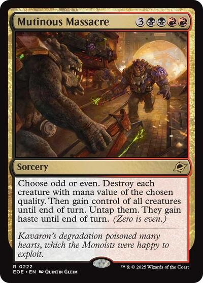 Mutinous Massacre (Edge of Eternities) Light Play Foil