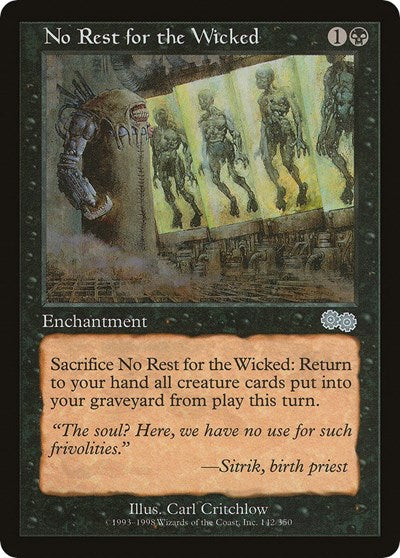 No Rest for the Wicked (Urza's Saga) Medium Play