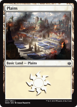 Plains (251) (War of the Spark) Light Play Foil