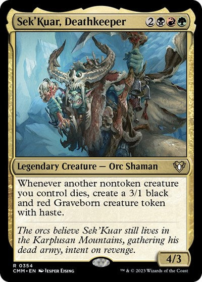 Sek'Kuar, Deathkeeper (Commander Masters) Light Play