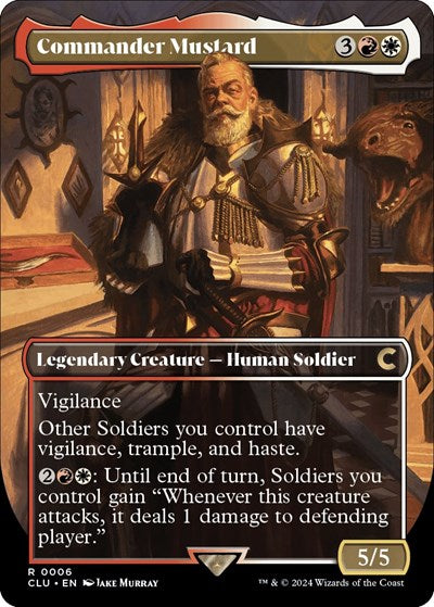 Commander Mustard (Borderless) (Ravnica: Clue Edition) Light Play