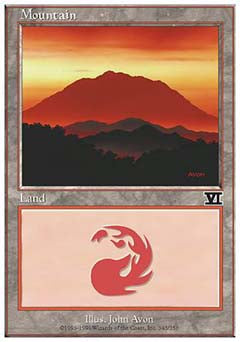 Mountain (343) (Classic 6th Edition) Light Play