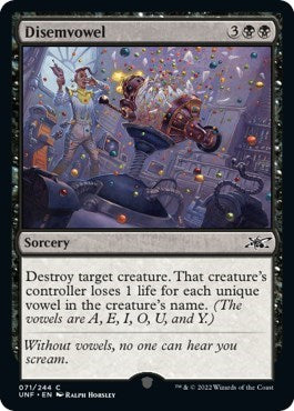 Disemvowel (Unfinity) Near Mint Foil