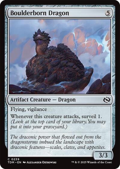 Boulderborn Dragon (Tarkir: Dragonstorm) Light Play