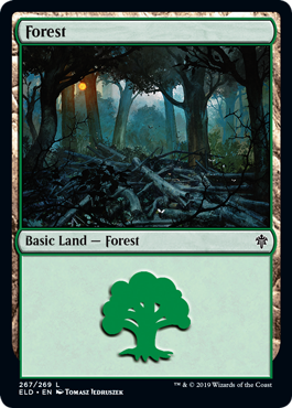 Forest (267) (Throne of Eldraine) Medium Play Foil