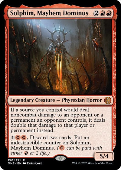 Solphim, Mayhem Dominus (Phyrexia: All Will Be One) Light Play Foil