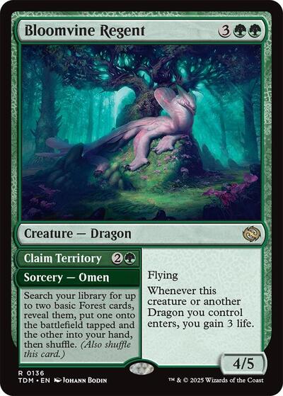 Bloomvine Regent (Tarkir: Dragonstorm) Light Play Foil