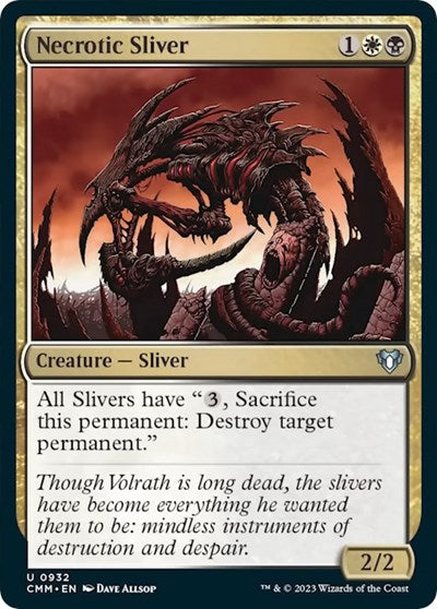 Necrotic Sliver (Commander Masters) Light Play