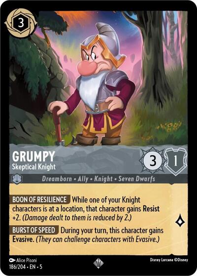 Grumpy - Skeptical Knight (Shimmering Skies) Near Mint