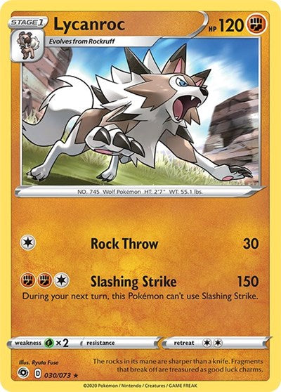Lycanroc (Champion's Path) Light Play Holofoil