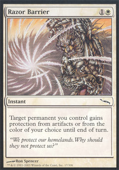 Razor Barrier (Mirrodin) Medium Play Foil
