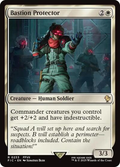 Bastion Protector (Surge Foil) (Commander: FINAL FANTASY) Near Mint Foil