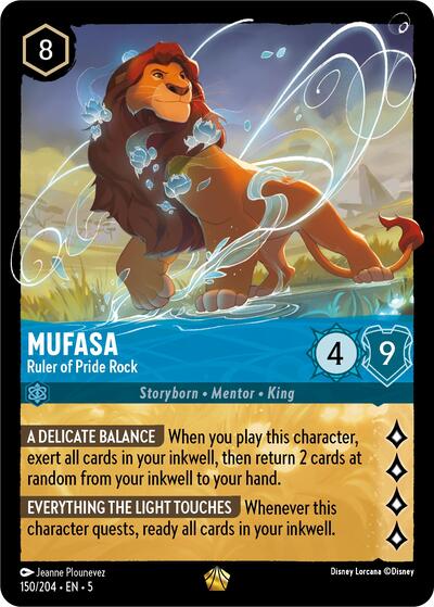 Mufasa - Ruler of Pride Rock (Shimmering Skies) Near Mint Cold Foil