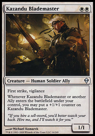 Kazandu Blademaster (Zendikar) Medium Play Foil