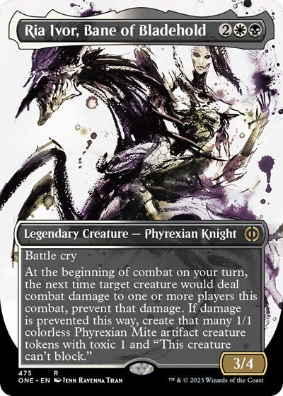 Ria Ivor, Bane of Bladehold (Showcase) (Step-and-Compleat Foil) (Phyrexia: All Will Be One) Light Play Foil