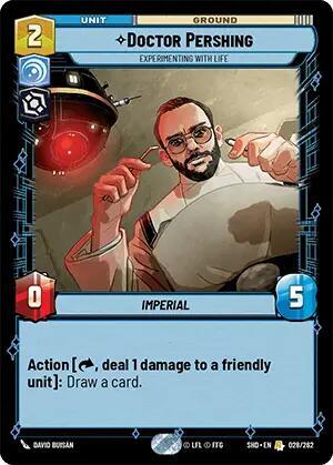 Doctor Pershing Experimenting With Life (Shadows of the Galaxy) Near Mint Foil