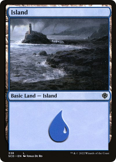 Island (338) (Commander 2022 Starter Decks) Light Play