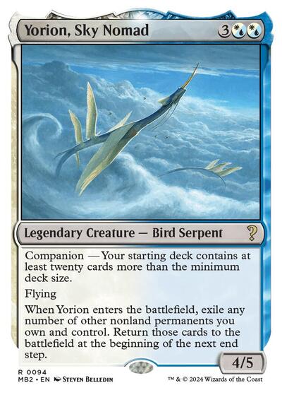 Yorion, Sky Nomad (White Border) (Mystery Booster 2) Light Play