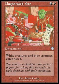 Magistrate's Veto (Mercadian Masques) Light Play Foil