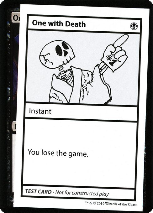 One With Death (No PW Symbol) (Mystery Booster Test Print 2021) Medium Play