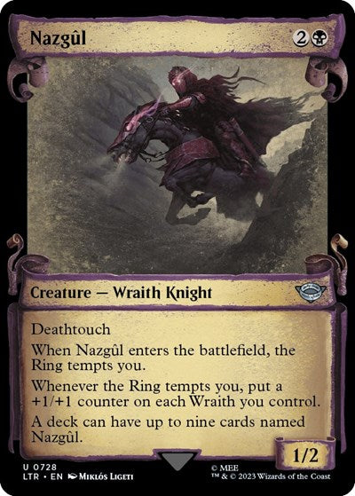 Nazgul (0728) (Showcase Scrolls) (Universes Beyond: The Lord of the Rings: Tales of Middle-earth) Light Play Foil