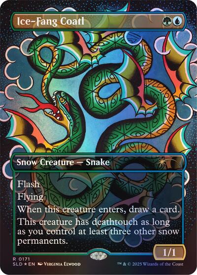 Ice-Fang Coatl (0171) (Rainbow Foil) (Secret Lair) Near Mint Foil