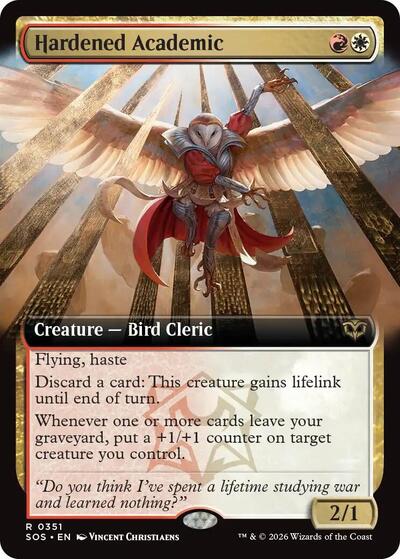 Hardened Academic (Extended Art) (Secrets of Strixhaven) Near Mint Foil