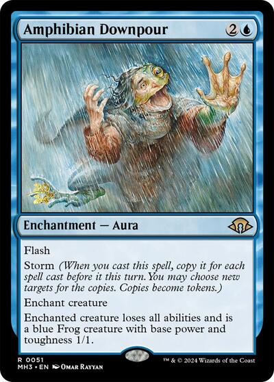 Amphibian Downpour (Promos: Prerelease Cards) Light Play Foil