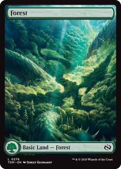 Forest (0276) (Tarkir: Dragonstorm) Light Play Foil