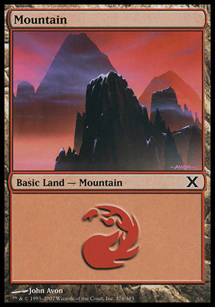 Mountain (376) (10th Edition) Near Mint Foil