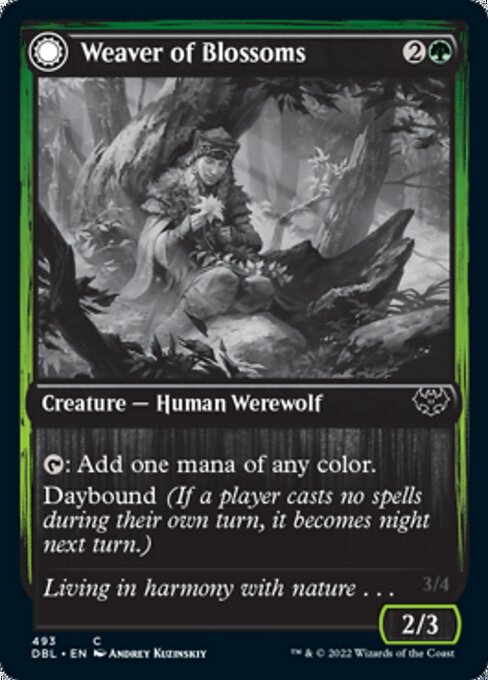 Weaver of Blossoms / Blossom-Clad Werewolf (Innistrad: Double Feature) Near Mint