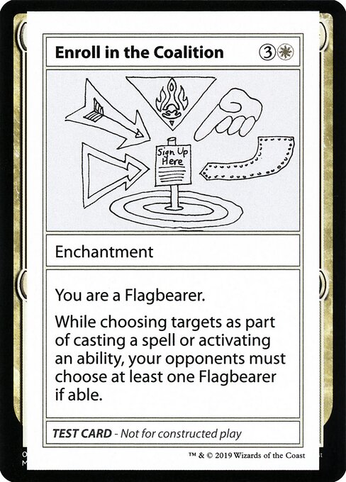 Enroll In The Coalition (No PW Symbol) (Mystery Booster Test Print 2021) Near Mint