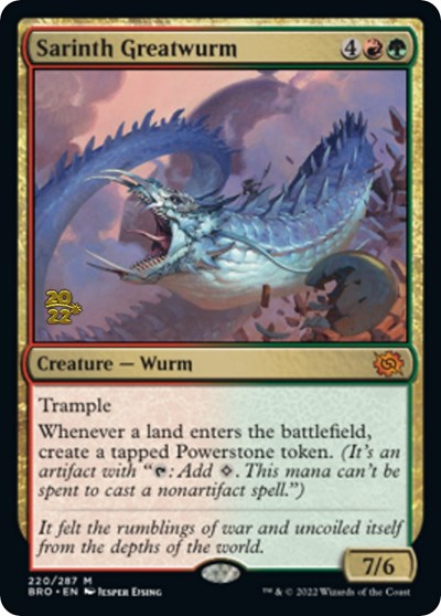 Sarinth Greatwurm (Promos: Prerelease Cards) Light Play Foil