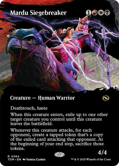 Mardu Siegebreaker (Borderless) (Tarkir: Dragonstorm) Light Play Foil