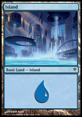 Island (37) (Duel Decks: Jace vs Vraska) Light Play