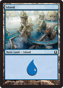 Island (256) (Return to Ravnica) Light Play
