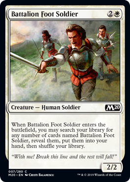 Battalion Foot Soldier (Magic 2020 Core Set) Near Mint Foil