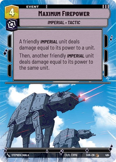 Maximum Firepower (Hyperspace) (Spark of Rebellion) Near Mint Foil